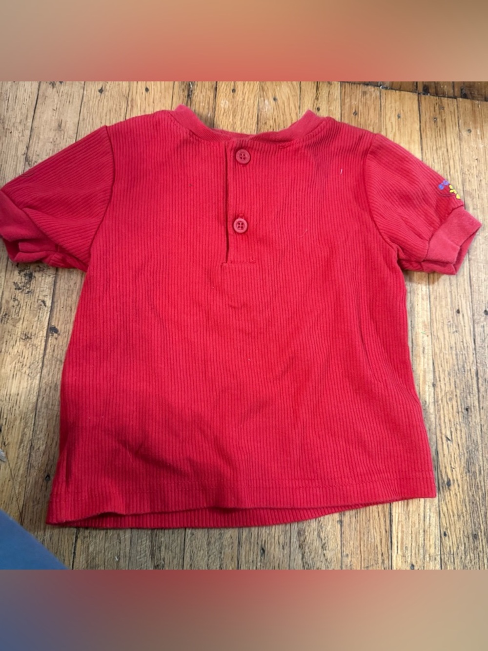 Baby B’Gosh Vintage Baby Boy’s Red Ribbed Button-Up Shirt - Size 18 Months